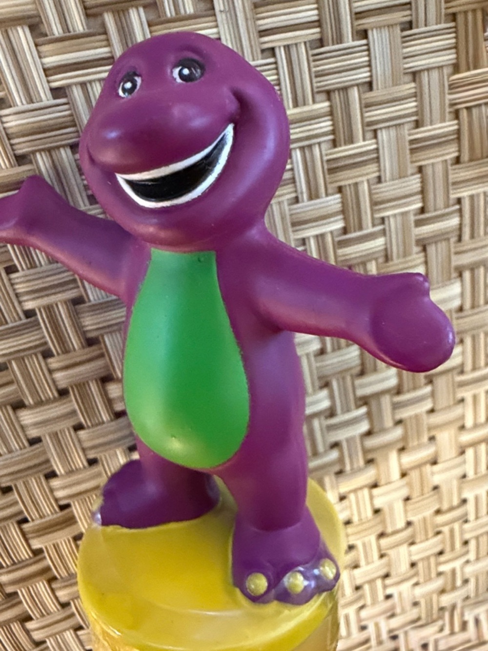 Gift Retro Y2K Vintage Barney Figurine Decopac ink  stamp NWT